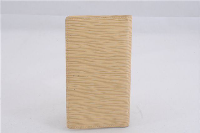 Authentic Louis Vuitton Epi Agenda Posh Notebook Cover Ivory R2052A LV 4698E