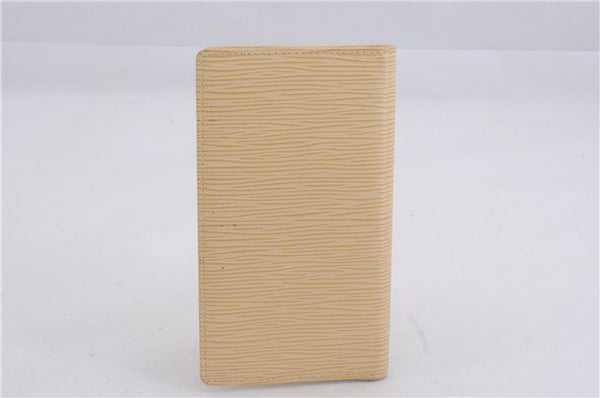 Authentic Louis Vuitton Epi Agenda Posh Notebook Cover Ivory R2052A LV 4698E