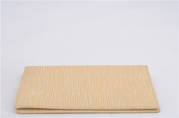 Authentic Louis Vuitton Epi Agenda Posh Notebook Cover Ivory R2052A LV 4698E