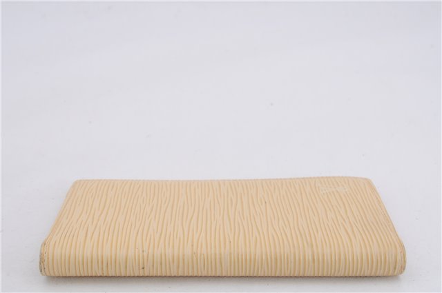 Authentic Louis Vuitton Epi Agenda Posh Notebook Cover Ivory R2052A LV 4698E