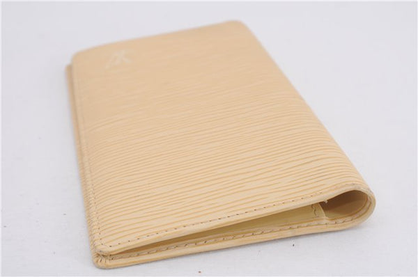 Authentic Louis Vuitton Epi Agenda Posh Notebook Cover Ivory R2052A LV 4698E