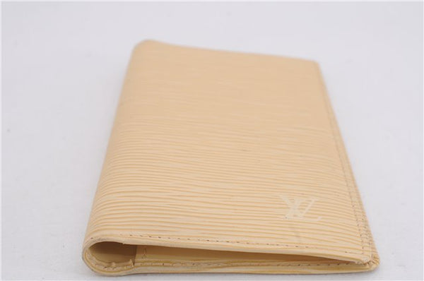 Authentic Louis Vuitton Epi Agenda Posh Notebook Cover Ivory R2052A LV 4698E