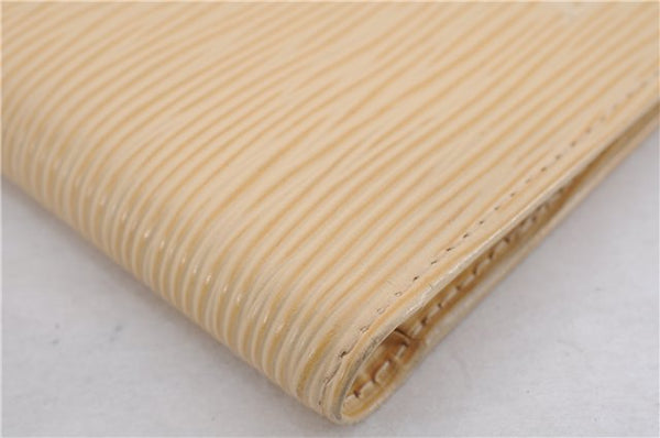 Authentic Louis Vuitton Epi Agenda Posh Notebook Cover Ivory R2052A LV 4698E