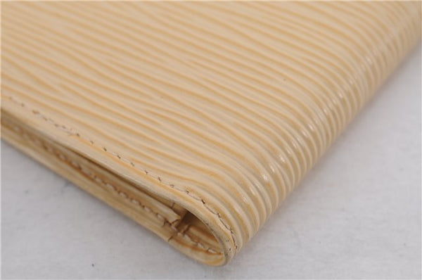 Authentic Louis Vuitton Epi Agenda Posh Notebook Cover Ivory R2052A LV 4698E