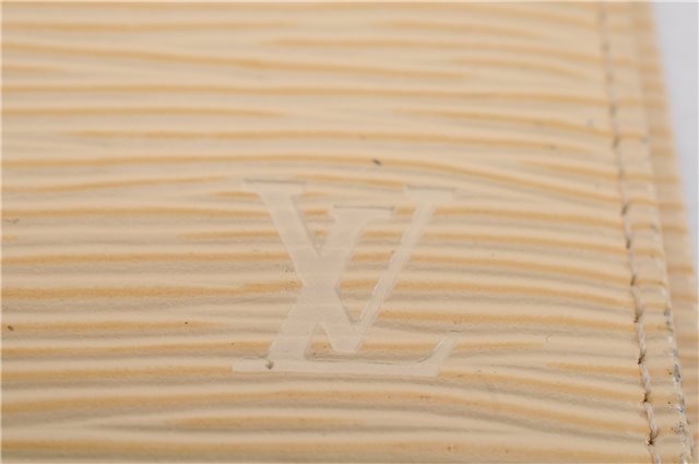 Authentic Louis Vuitton Epi Agenda Posh Notebook Cover Ivory R2052A LV 4698E