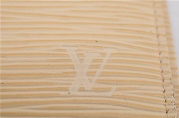 Authentic Louis Vuitton Epi Agenda Posh Notebook Cover Ivory R2052A LV 4698E