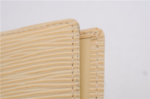 Authentic Louis Vuitton Epi Agenda Posh Notebook Cover Ivory R2052A LV 4698E