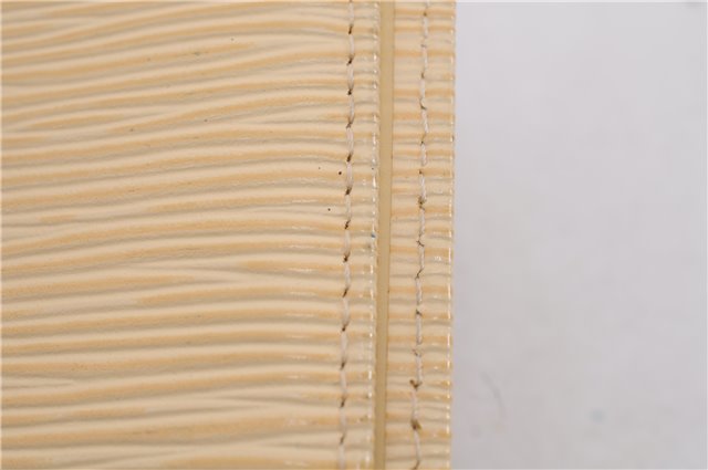 Authentic Louis Vuitton Epi Agenda Posh Notebook Cover Ivory R2052A LV 4698E