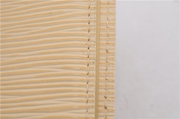 Authentic Louis Vuitton Epi Agenda Posh Notebook Cover Ivory R2052A LV 4698E