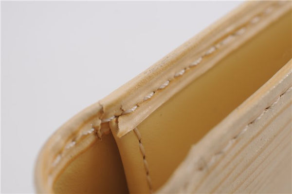 Authentic Louis Vuitton Epi Agenda Posh Notebook Cover Ivory R2052A LV 4698E