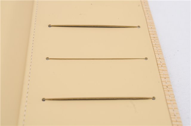 Authentic Louis Vuitton Epi Agenda Posh Notebook Cover Ivory R2052A LV 4698E