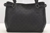 Authentic GUCCI Horsebit Shoulder Tote Bag GG Canvas Leather 101971 Black 4699I
