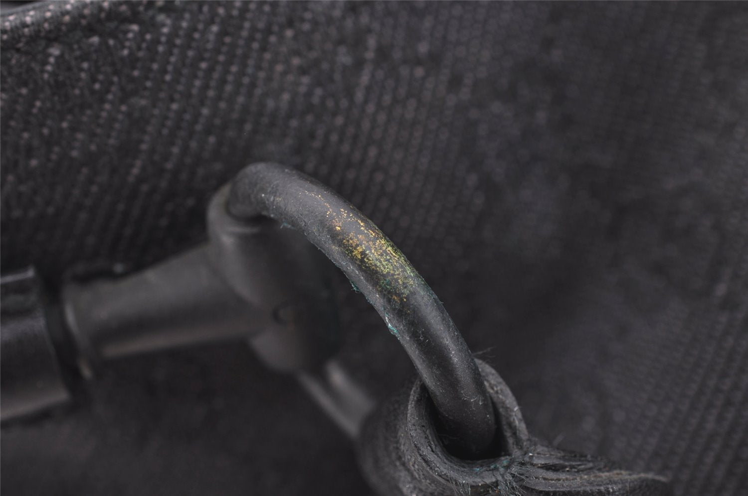 Authentic GUCCI Horsebit Shoulder Tote Bag GG Canvas Leather 101971 Black 4699I