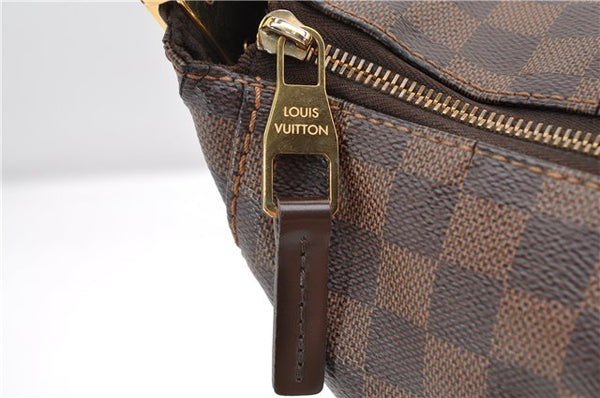 Authentic Louis Vuitton Damier Portobello PM Shoulder Hand Bag N41184 LV 4700F