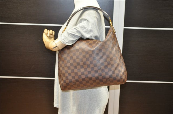 Authentic Louis Vuitton Damier Portobello PM Shoulder Hand Bag N41184 LV 4700F