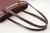 Authentic BURBERRY Vintage Leather Shoulder Hand Bag Bordeaux 4700I