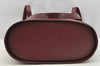 Authentic BURBERRY Vintage Leather Shoulder Hand Bag Bordeaux 4700I