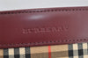 Authentic BURBERRY Vintage Leather Shoulder Hand Bag Bordeaux 4700I