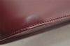 Authentic BURBERRY Vintage Leather Shoulder Hand Bag Bordeaux 4700I