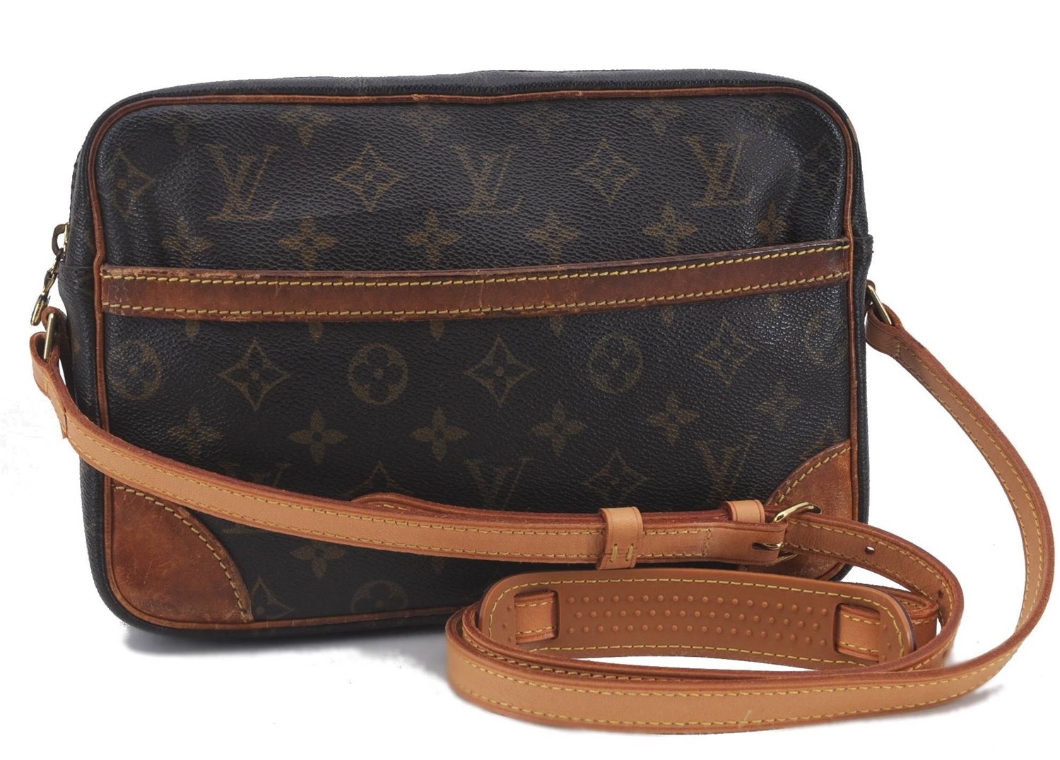Auth Louis Vuitton Monogram Trocadero 27 Shoulder Cross Body Bag M51274 LV 4701D