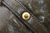 Authentic MIU MIU Vintage Leather 2Way Shoulder Hand Tote Bag Khaki Green 4701I