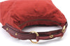 Authentic GUCCI Horsebit Shoulder Hand Bag GG Canvas Leather 115867 Red 4702C