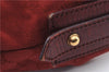 Authentic GUCCI Horsebit Shoulder Hand Bag GG Canvas Leather 115867 Red 4702C