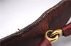 Authentic GUCCI Horsebit Shoulder Hand Bag GG Canvas Leather 115867 Red 4702C