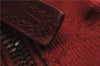 Authentic GUCCI Horsebit Shoulder Hand Bag GG Canvas Leather 115867 Red 4702C