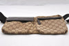 Authentic GUCCI Vintage Waist Body Bag Purse GG Canvas Leather 28566 Brown 4704I