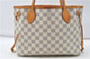 Authentic Louis Vuitton Damier Azur Neverfull PM Tote Bag N51110 LV 4705D