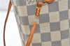 Authentic Louis Vuitton Damier Azur Neverfull PM Tote Bag N51110 LV 4705D