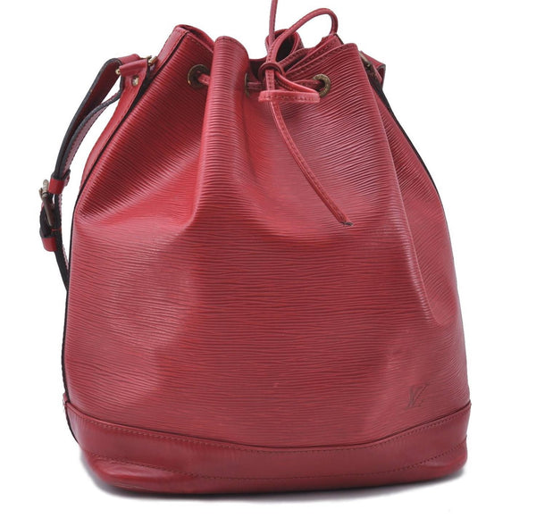 Authentic Louis Vuitton Epi Noe Red Shoulder Bag M44007 LV 4706D