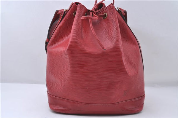 Authentic Louis Vuitton Epi Noe Red Shoulder Bag M44007 LV 4706D