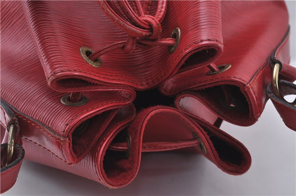 Authentic Louis Vuitton Epi Noe Red Shoulder Bag M44007 LV 4706D