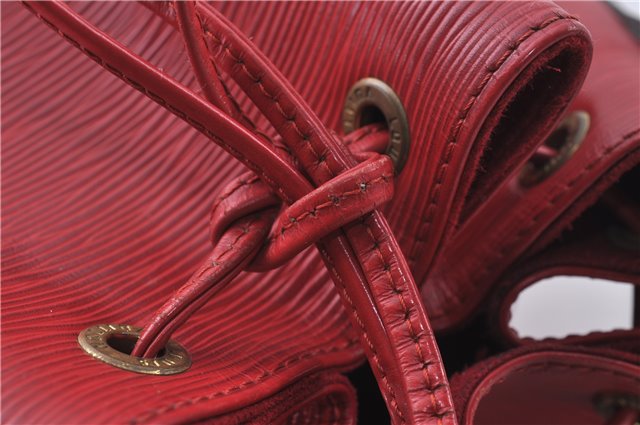 Authentic Louis Vuitton Epi Noe Red Shoulder Bag M44007 LV 4706D