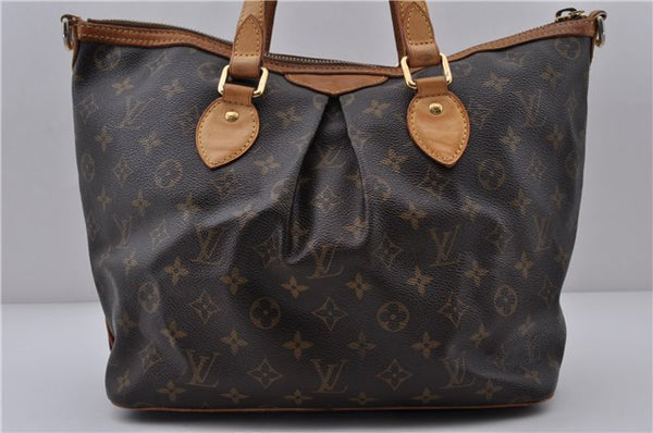 Authentic LOUIS VUITTON Monogram Palermo PM Shoulder Tote Bag M40145 LV 4712C