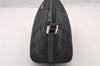 Authentic GUCCI Hand Bag Pouch Purse GG Canvas Leather 07198 Black 4712I