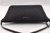 Authentic GUCCI Hand Bag Pouch Purse GG Canvas Leather 07198 Black 4712I