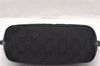 Authentic GUCCI Hand Bag Pouch Purse GG Canvas Leather 07198 Black 4712I