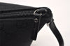 Authentic GUCCI Hand Bag Pouch Purse GG Canvas Leather 07198 Black 4712I