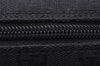 Authentic GUCCI Hand Bag Pouch Purse GG Canvas Leather 07198 Black 4712I