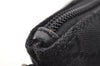 Authentic GUCCI Hand Bag Pouch Purse GG Canvas Leather 07198 Black 4712I