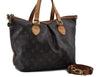 Authentic LOUIS VUITTON Monogram Palermo PM Shoulder Tote Bag M40145 LV 4712C