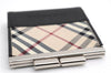 Authentic BURBERRY Nova Check Coin Case Purse Canvas Leather Beige Black 4713E
