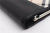Authentic BURBERRY Nova Check Coin Case Purse Canvas Leather Beige Black 4713E
