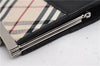 Authentic BURBERRY Nova Check Coin Case Purse Canvas Leather Beige Black 4713E
