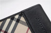 Authentic BURBERRY Nova Check Coin Case Purse Canvas Leather Beige Black 4713E