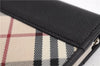 Authentic BURBERRY Nova Check Coin Case Purse Canvas Leather Beige Black 4713E