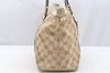 Authentic GUCCI Abbey Shoulder Tote Bag GG Canvas Leather 141470 Beige 4714I